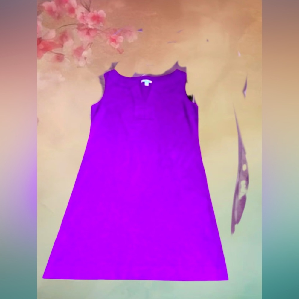 New York & Company Bright Purple Sleeveless A-Line Dress